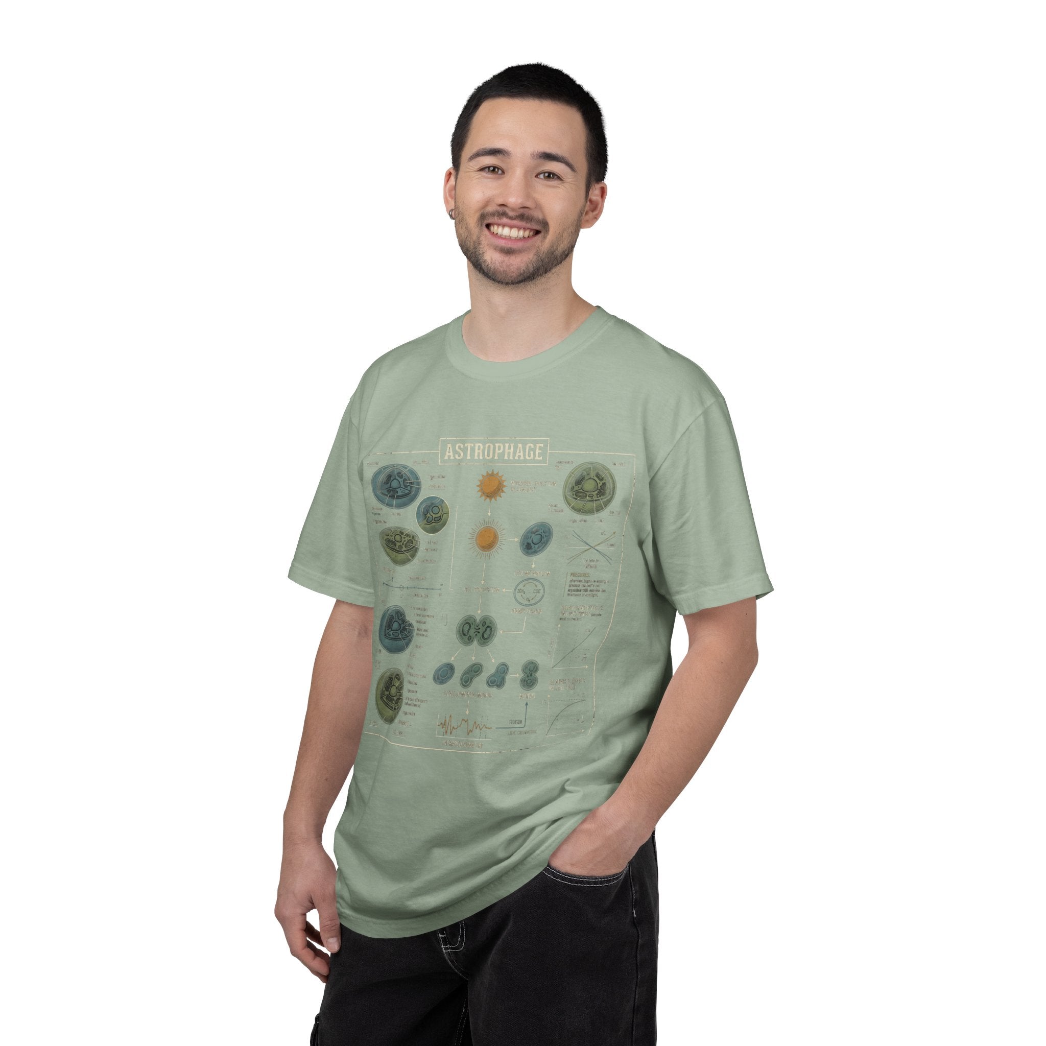 Astrophage Diagram T-Shirt — Science Illustration Tee