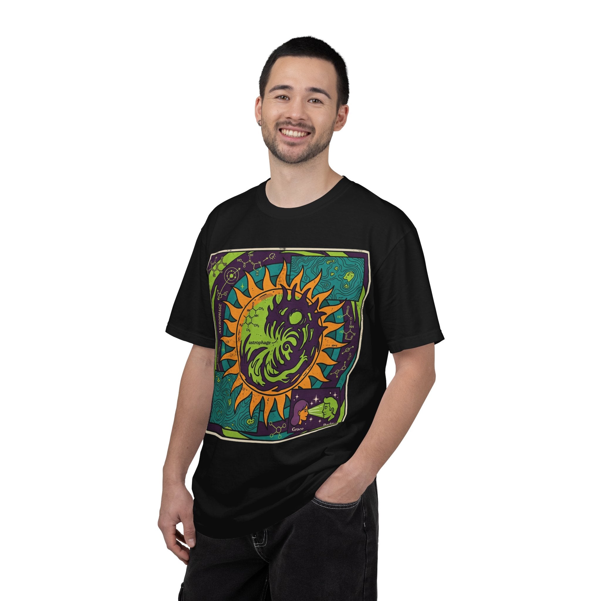 Psychedelic Sun & Moon Graphic T-Shirt