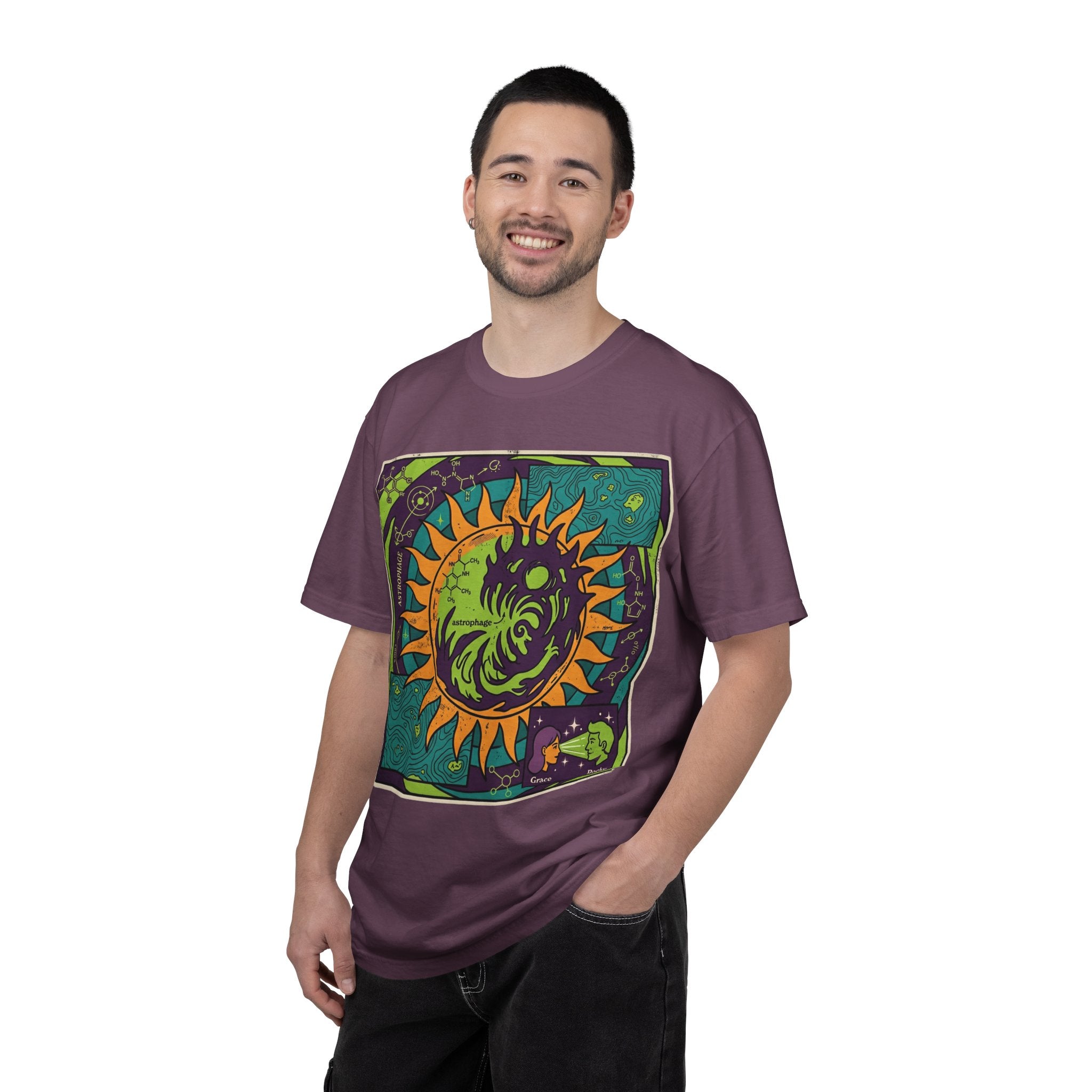 Psychedelic Sun & Moon Graphic T-Shirt