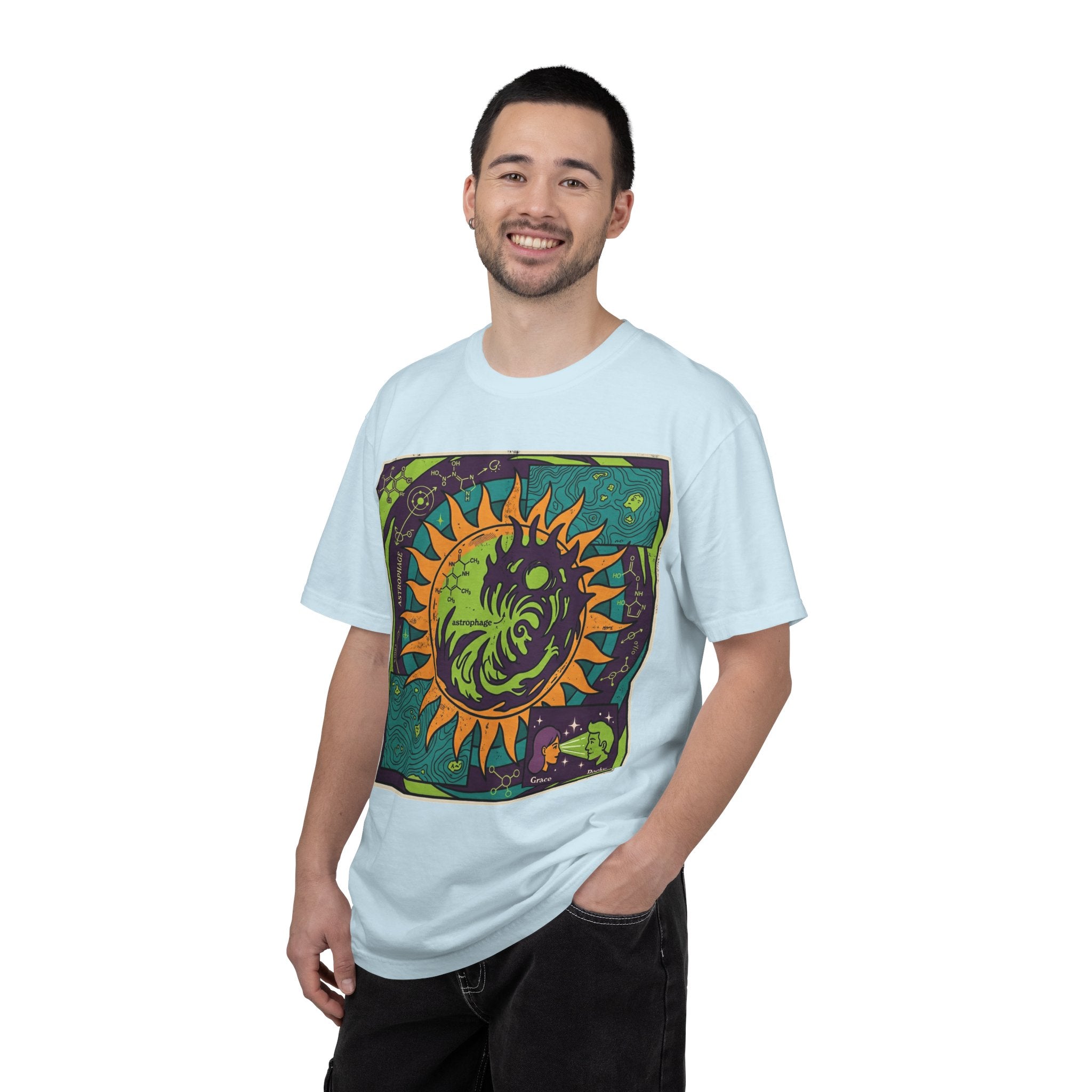 Psychedelic Sun & Moon Graphic T-Shirt