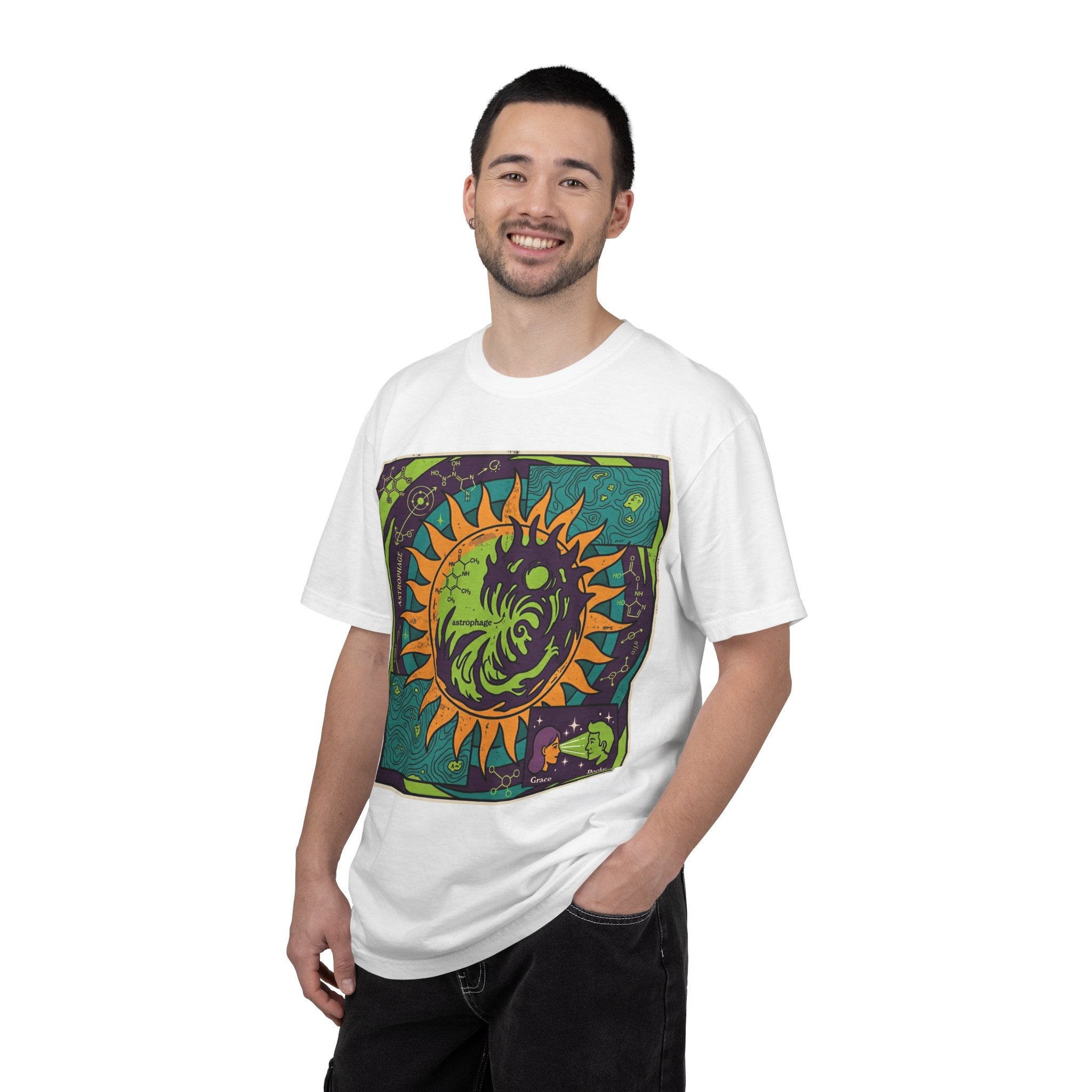 Psychedelic Sun & Moon Graphic T-Shirt