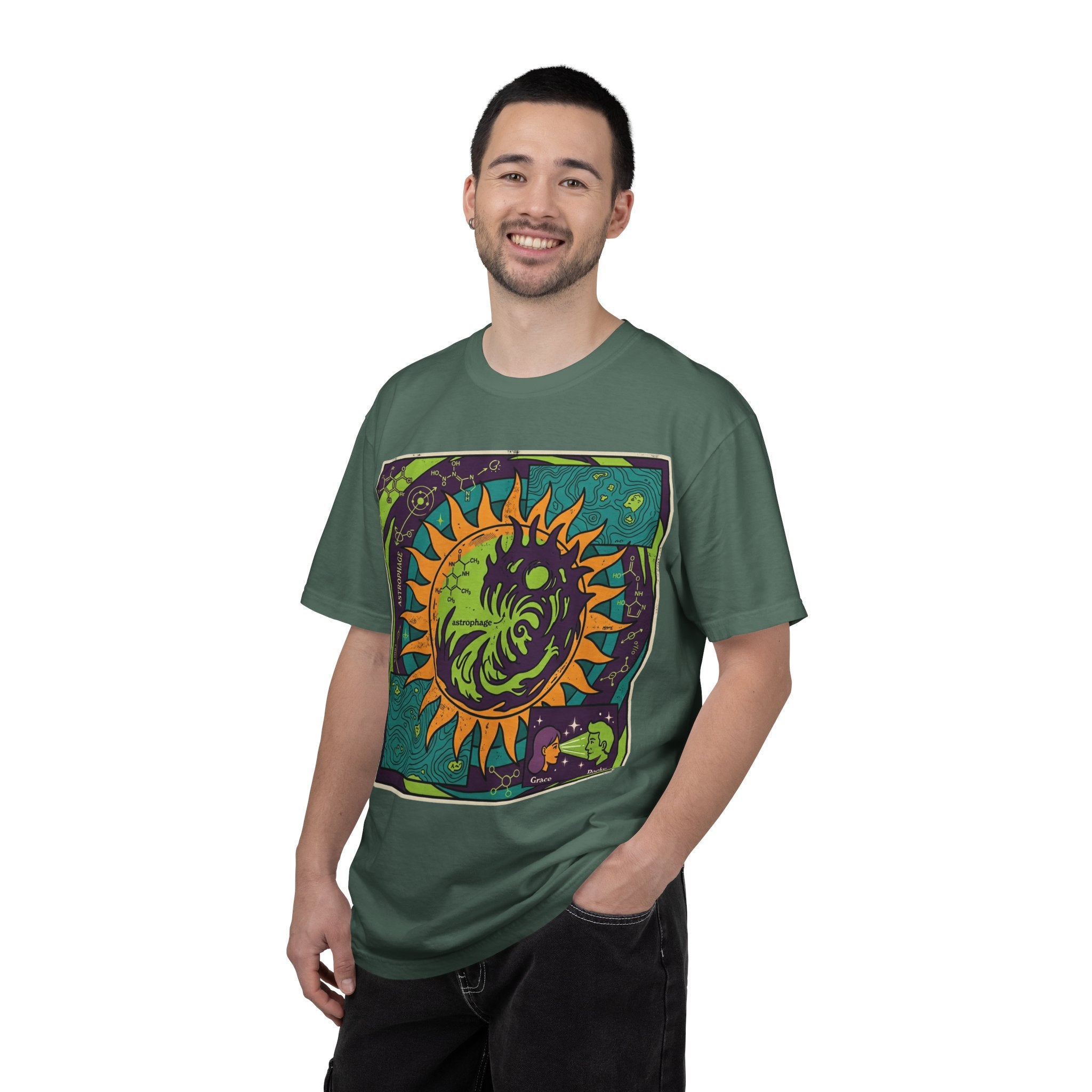 Psychedelic Sun & Moon Graphic T-Shirt