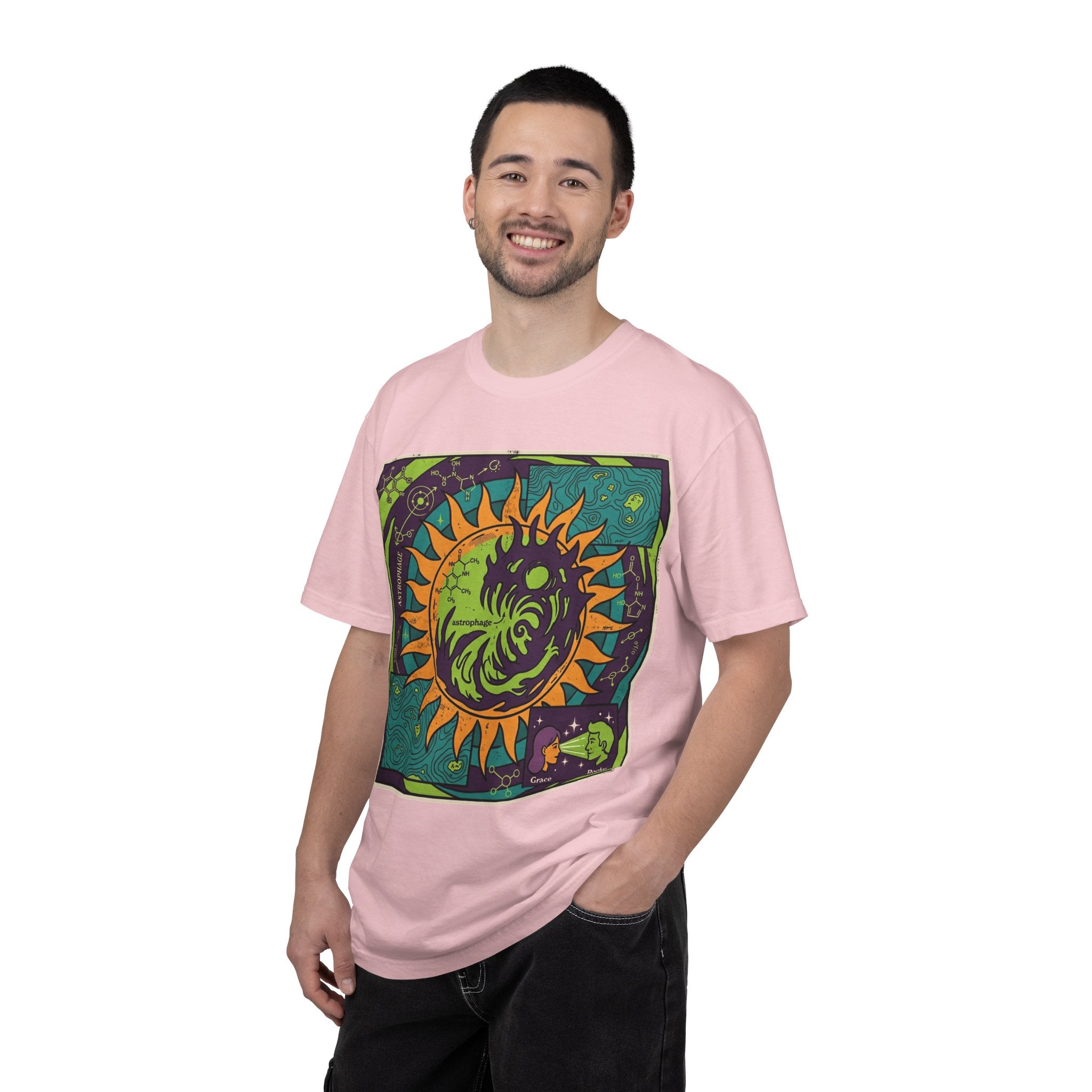 Psychedelic Sun & Moon Graphic T-Shirt