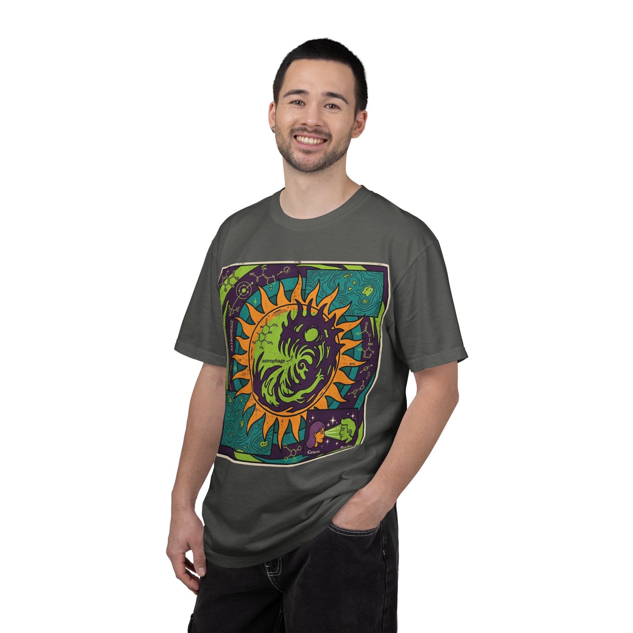 Psychedelic Sun & Moon Graphic T-Shirt