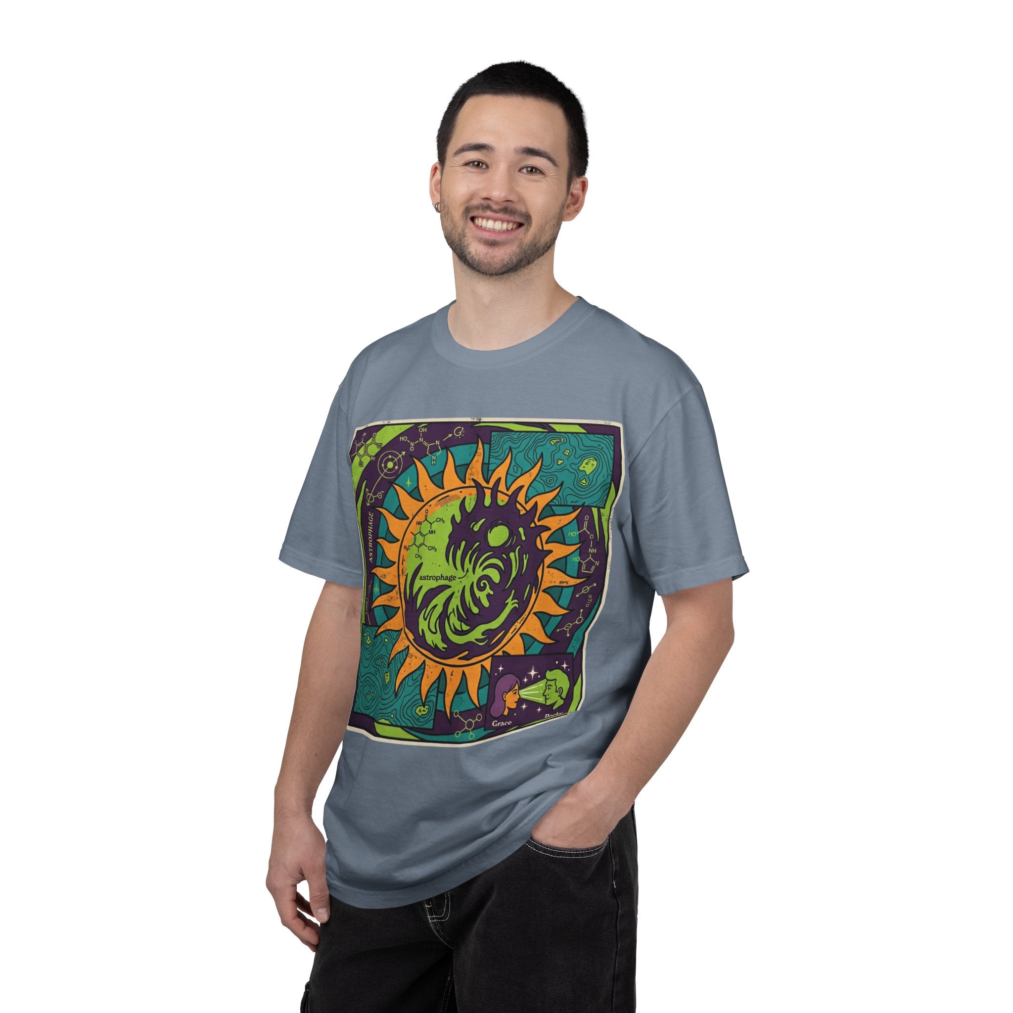 Psychedelic Sun & Moon Graphic T-Shirt