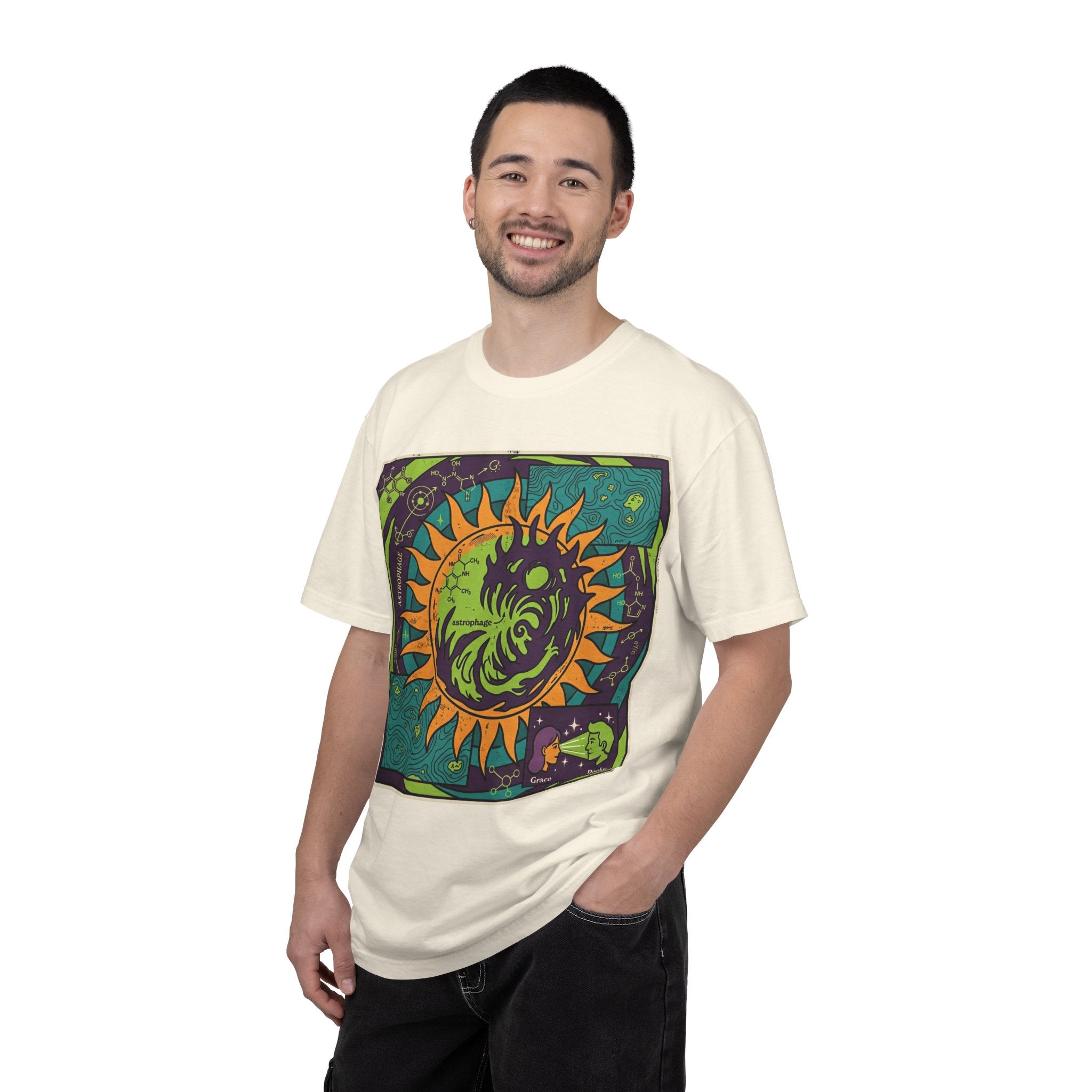Psychedelic Sun & Moon Graphic T-Shirt