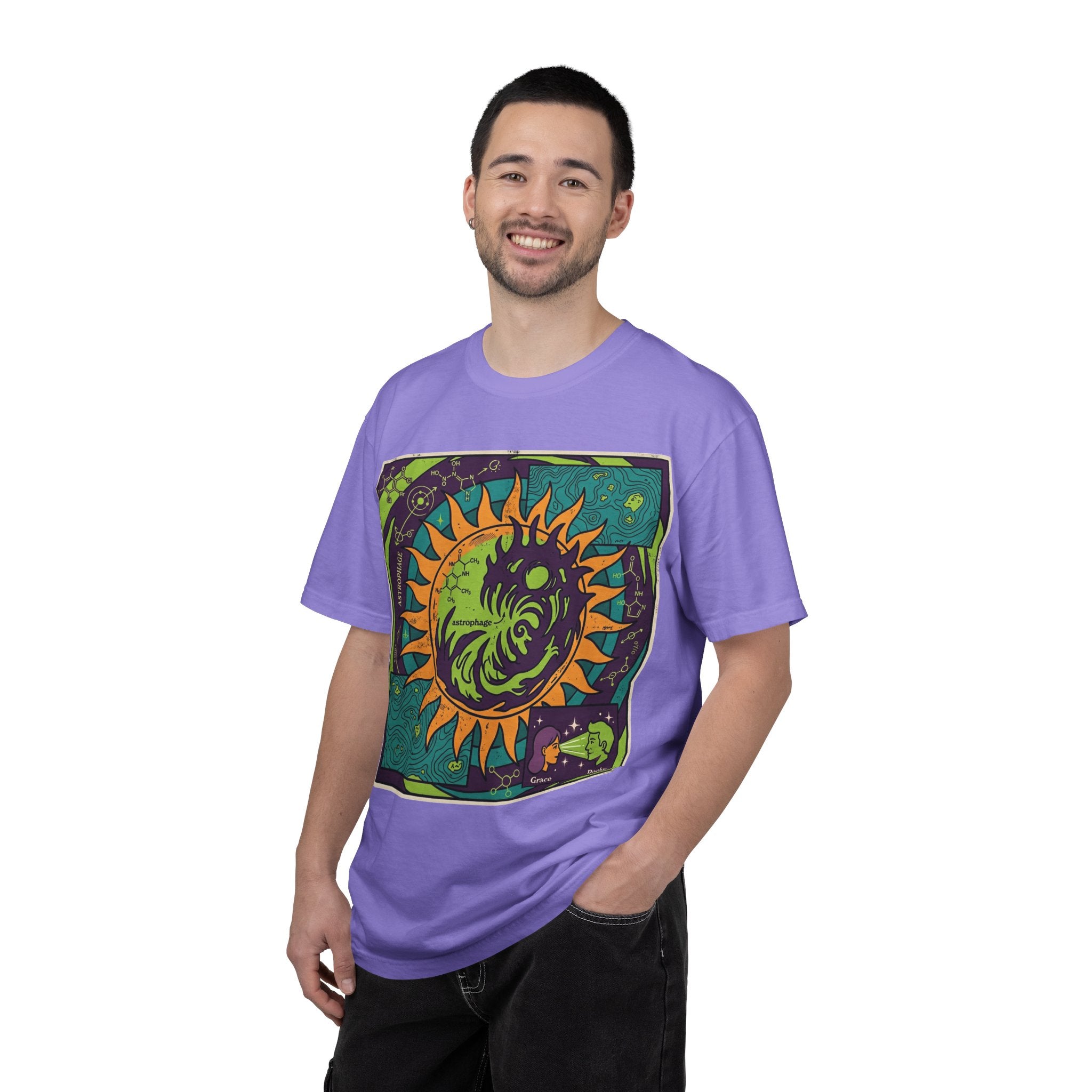 Psychedelic Sun & Moon Graphic T-Shirt